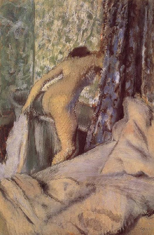 Edgar Degas take a bath in the morning Germany oil painting art